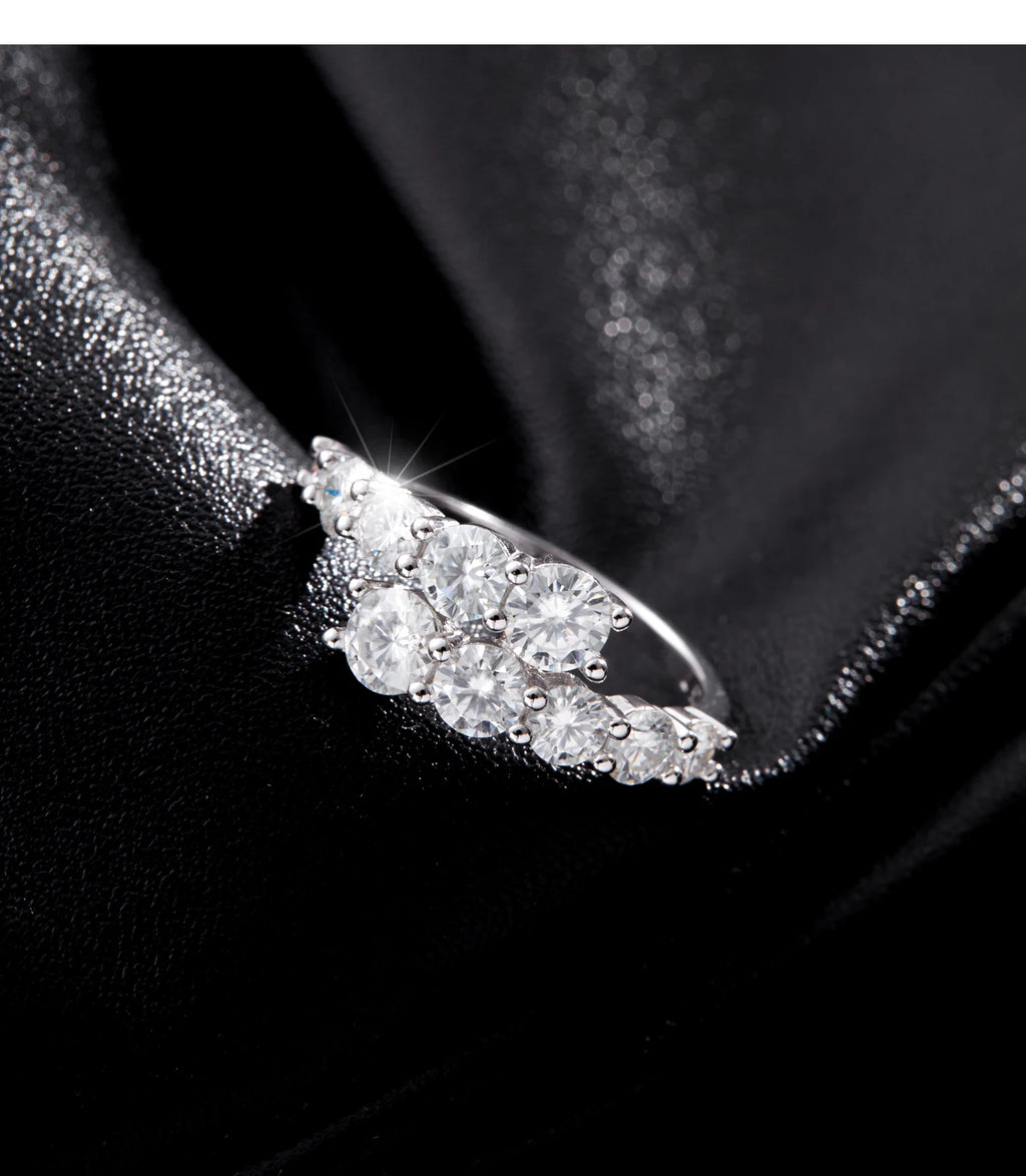 Bague Femme Argent Éclat Floral Zircon Élégance