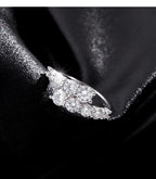 Bague Femme Argent Éclat Floral Zircon Élégance