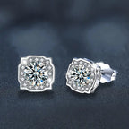 Boucles d'Oreilles Femme Argent Étoile Lumière Moissanite
