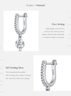 Boucles d’Oreilles Femme Argent Cascade Éclat Cristal
