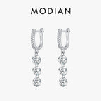 Boucles d’Oreilles Femme Argent Cascade Éclat Cristal