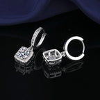 Boucles d'Oreilles Femme Argent Étoile Lumière Moissanite