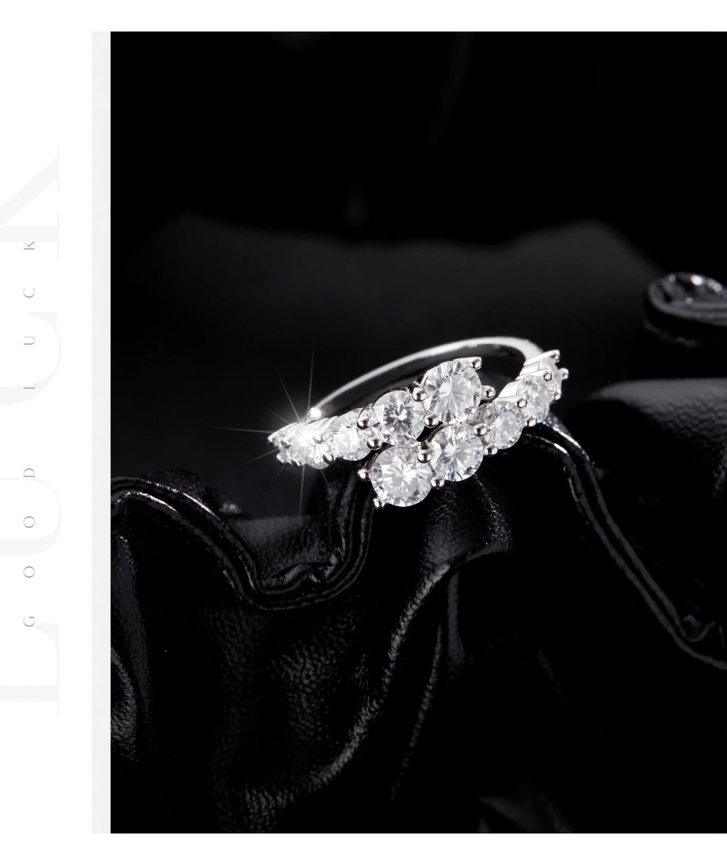 Bague Femme Argent Éclat Floral Zircon Élégance