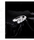 Bague Femme Argent Éclat Floral Zircon Élégance