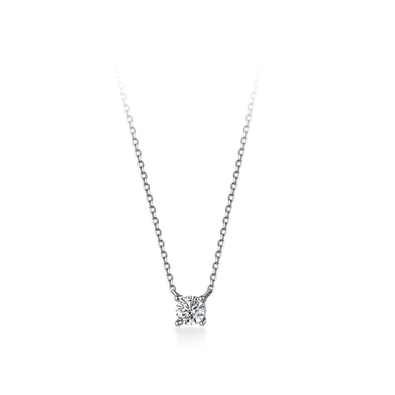 Collier Femme Argent Minimaliste Zircon Lumière Pure