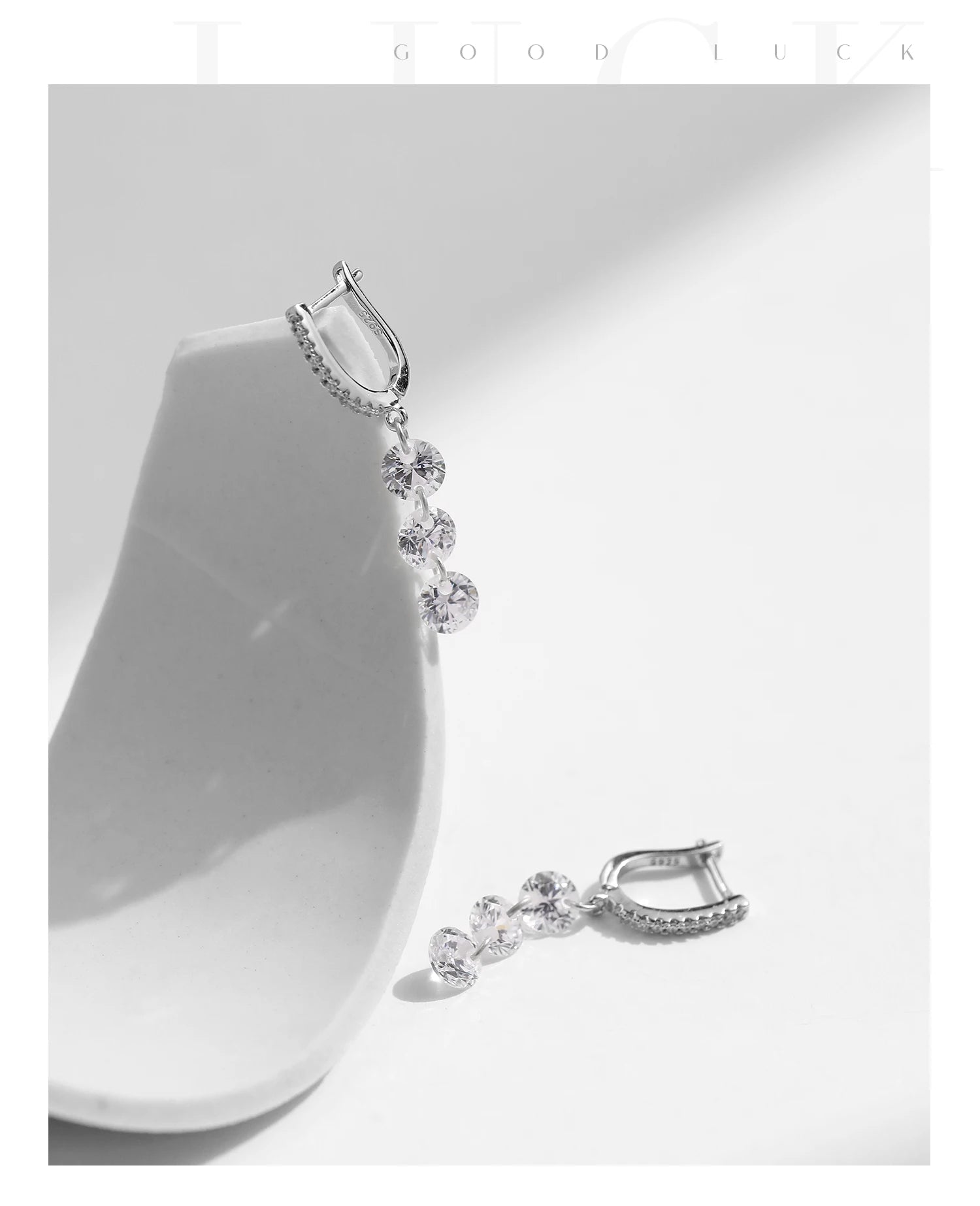 Boucles d’Oreilles Femme Argent Cascade Éclat Cristal