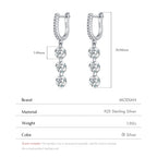 Boucles d’Oreilles Femme Argent Cascade Éclat Cristal