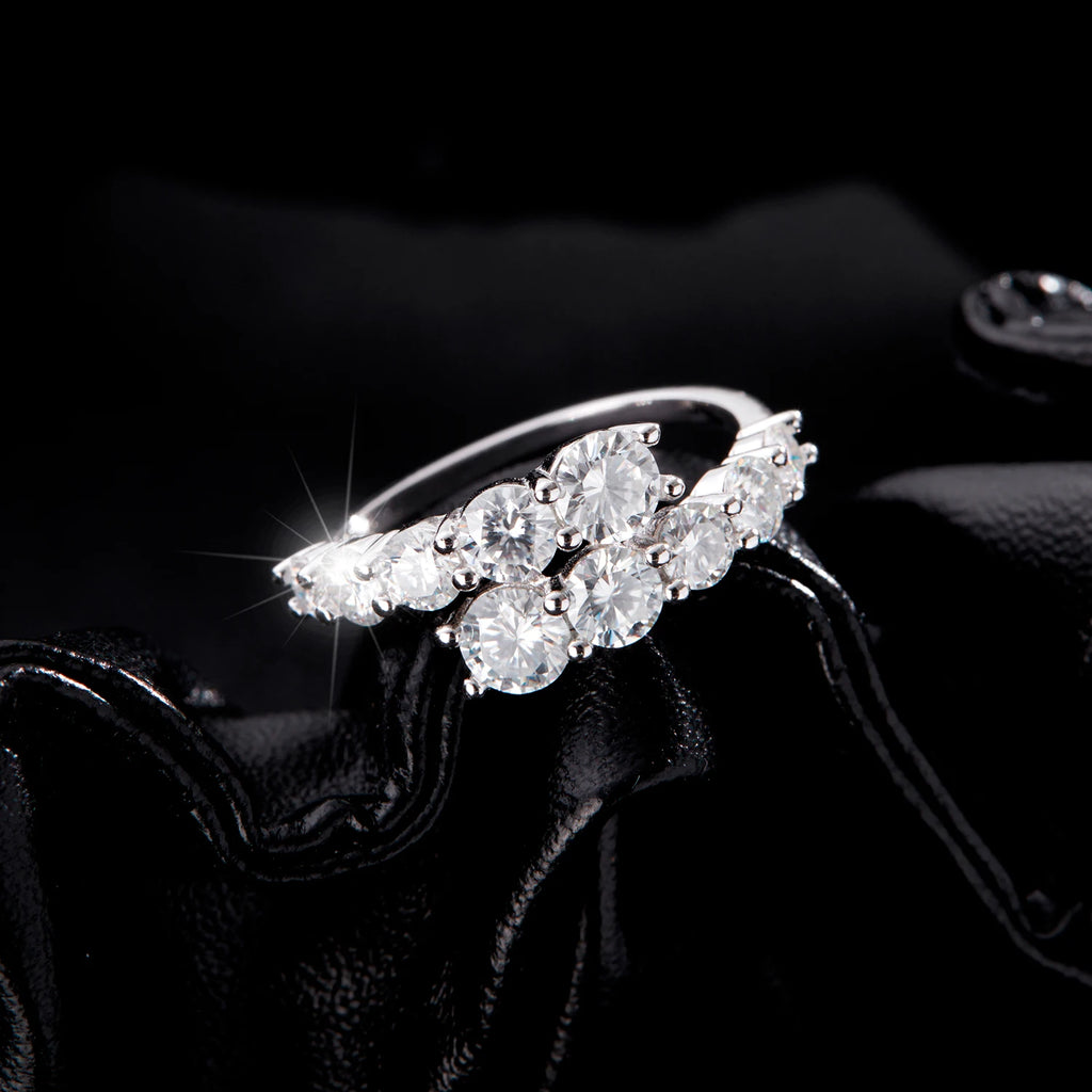 Bague Femme Argent Éclat Floral Zircon Élégance