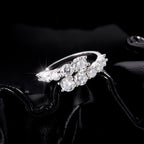 Bague Femme Argent Éclat Floral Zircon Élégance