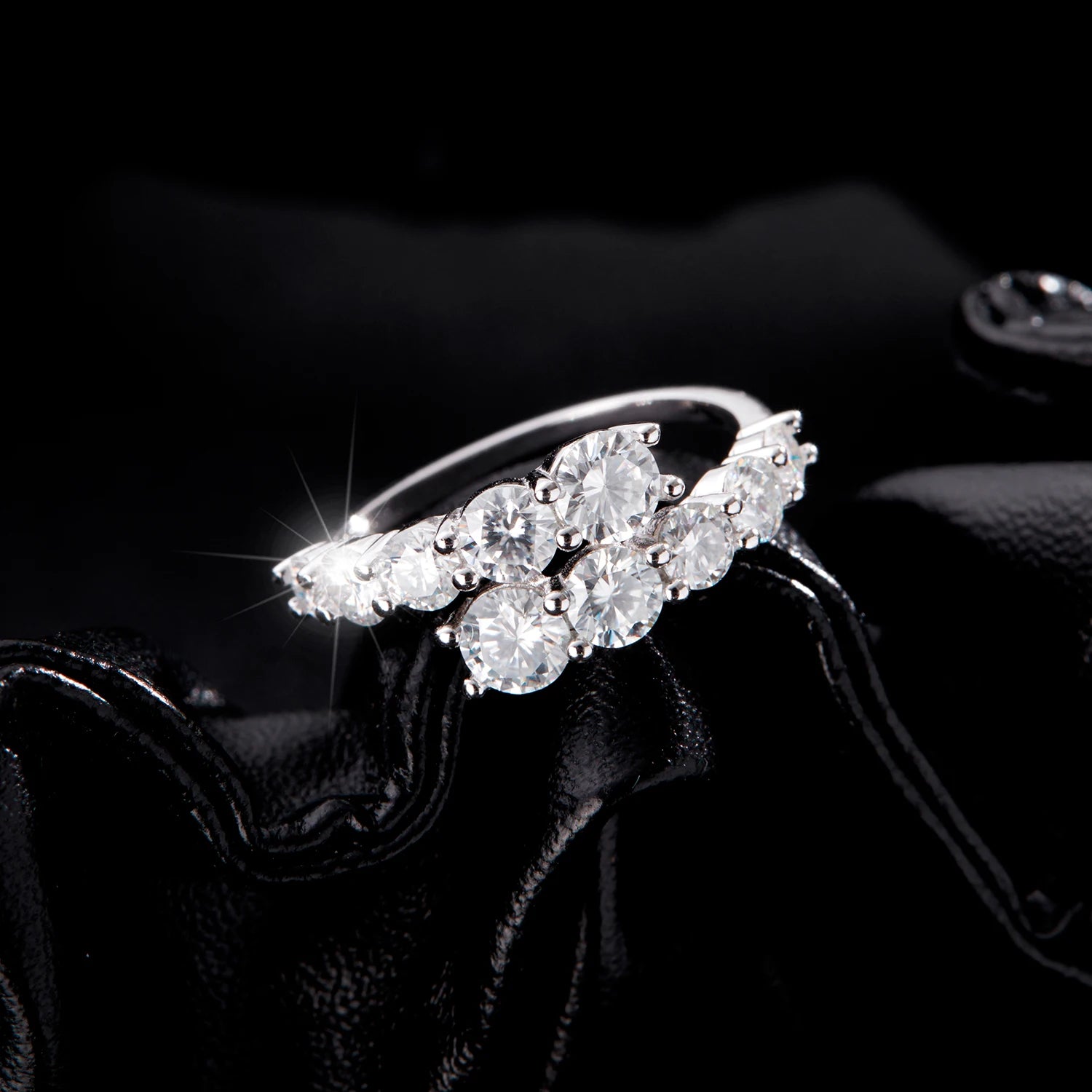 Bague Femme Argent Éclat Floral Zircon Élégance