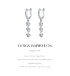 Boucles d’Oreilles Femme Argent Cascade Éclat Cristal