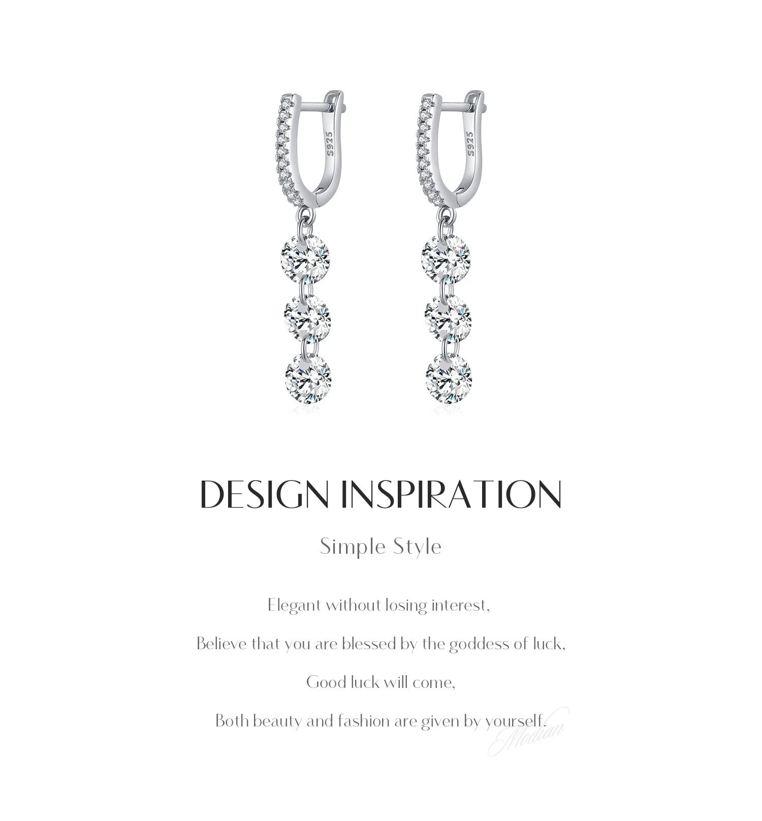 Boucles d’Oreilles Femme Argent Cascade Éclat Cristal