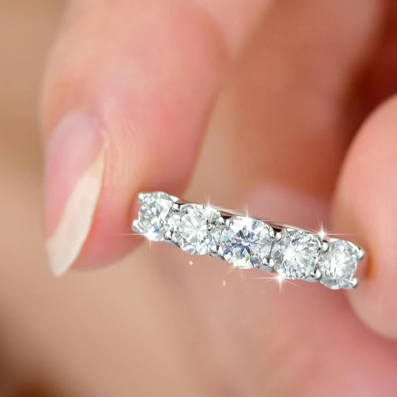 Bague Femme Argent Lumière Pure Moissanite