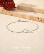 Bracelet Femme en Argent Moissanite Goutte Prestige
