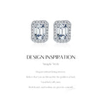 Boucles d’Oreilles Femme Argent Moissanite Émeraude Prestige