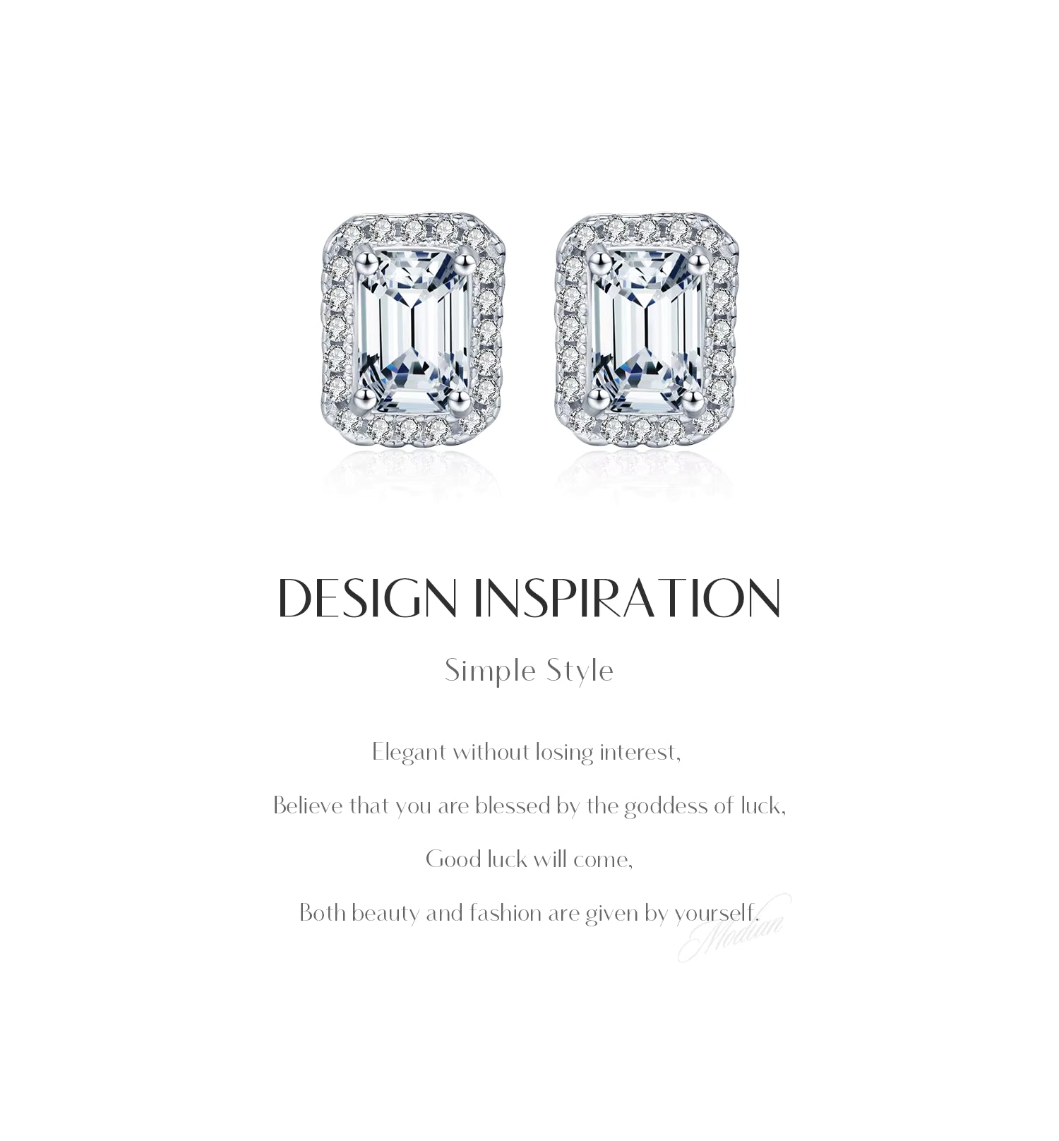 Boucles d’Oreilles Femme Argent Moissanite Émeraude Prestige