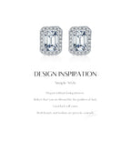 Boucles d’Oreilles Femme Argent Moissanite Émeraude Prestige