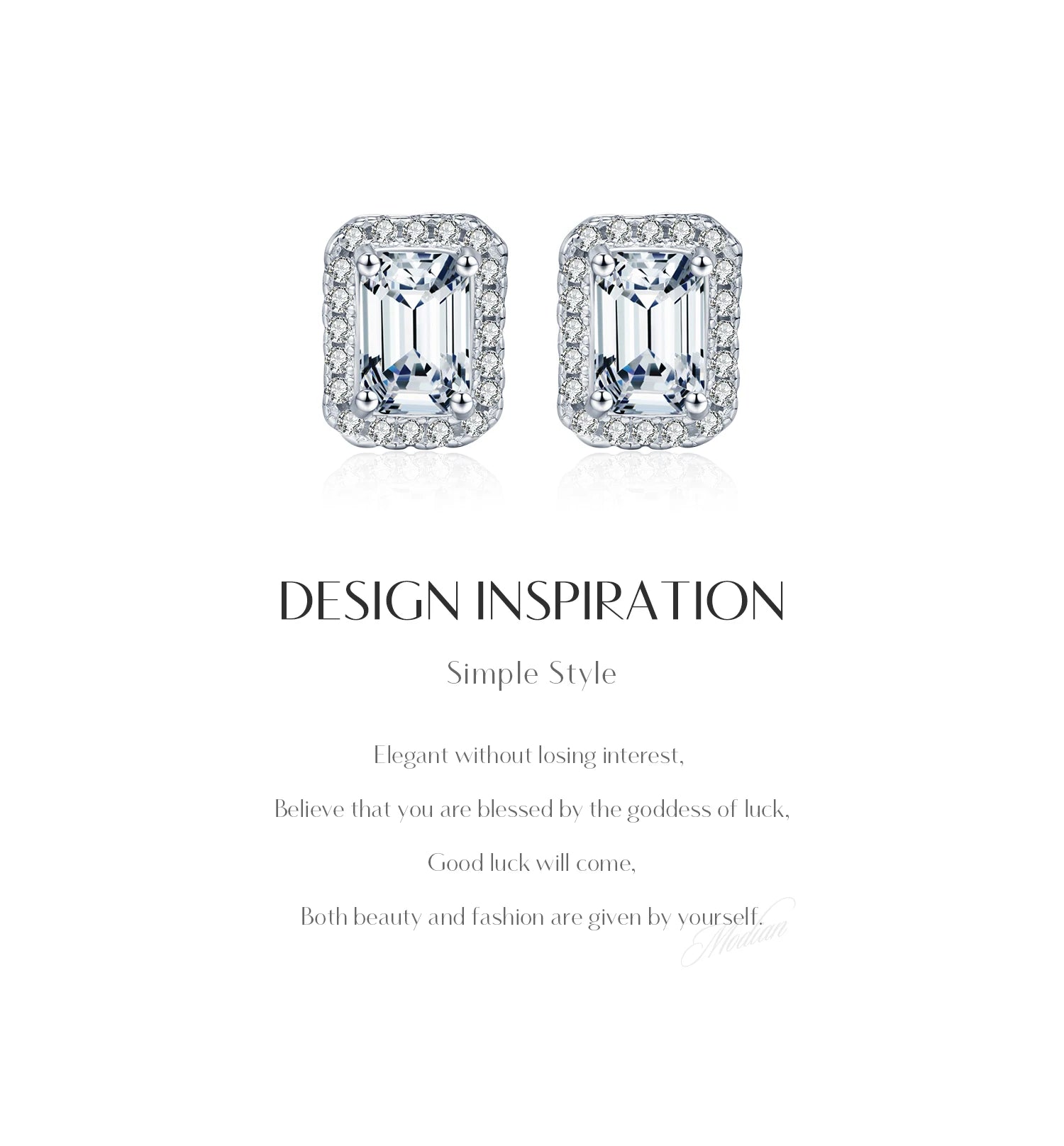 Boucles d’Oreilles Femme Argent Moissanite Émeraude Prestige