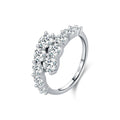 Bague Femme Argent Éclat Floral Zircon Élégance