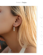 Boucles d’Oreilles Femme Argent Cascade Éclat Cristal
