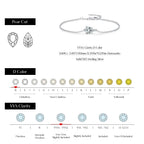 Bracelet Femme en Argent Moissanite Goutte Prestige