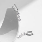 Boucles d’Oreilles Femme Argent Cascade Éclat Cristal