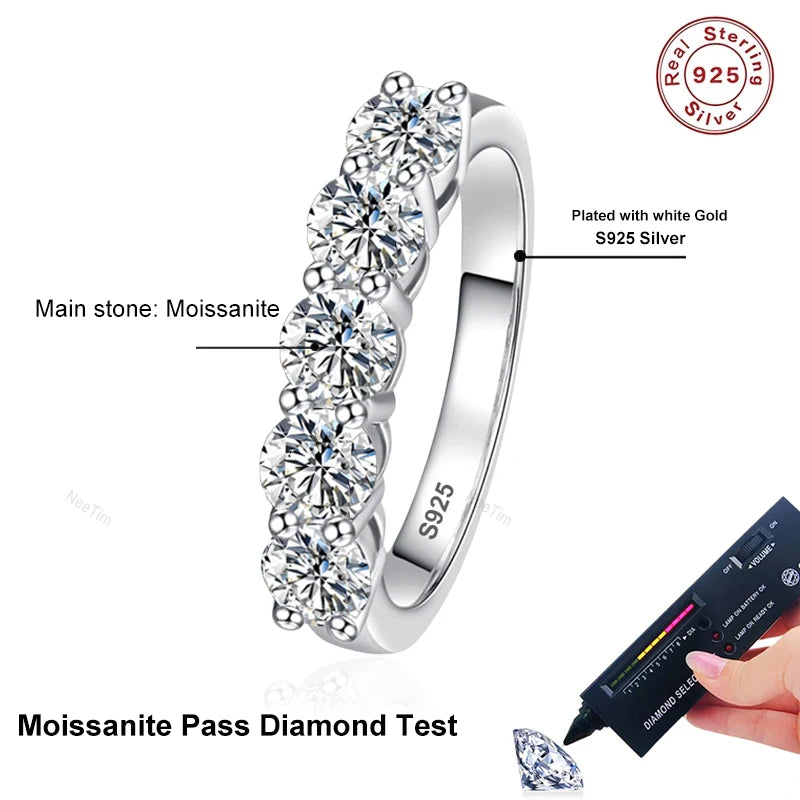 Bague Femme Argent Lumière Pure Moissanite