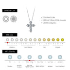 Collier Femme Argent Croix Moissanite Éclat Signature
