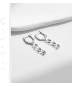 Boucles d’Oreilles Femme Argent Cascade Éclat Cristal