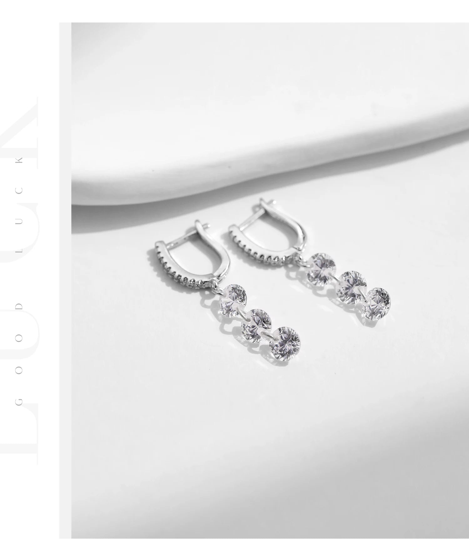 Boucles d’Oreilles Femme Argent Cascade Éclat Cristal