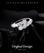 Bague Femme Argent Éclat Floral Zircon Élégance