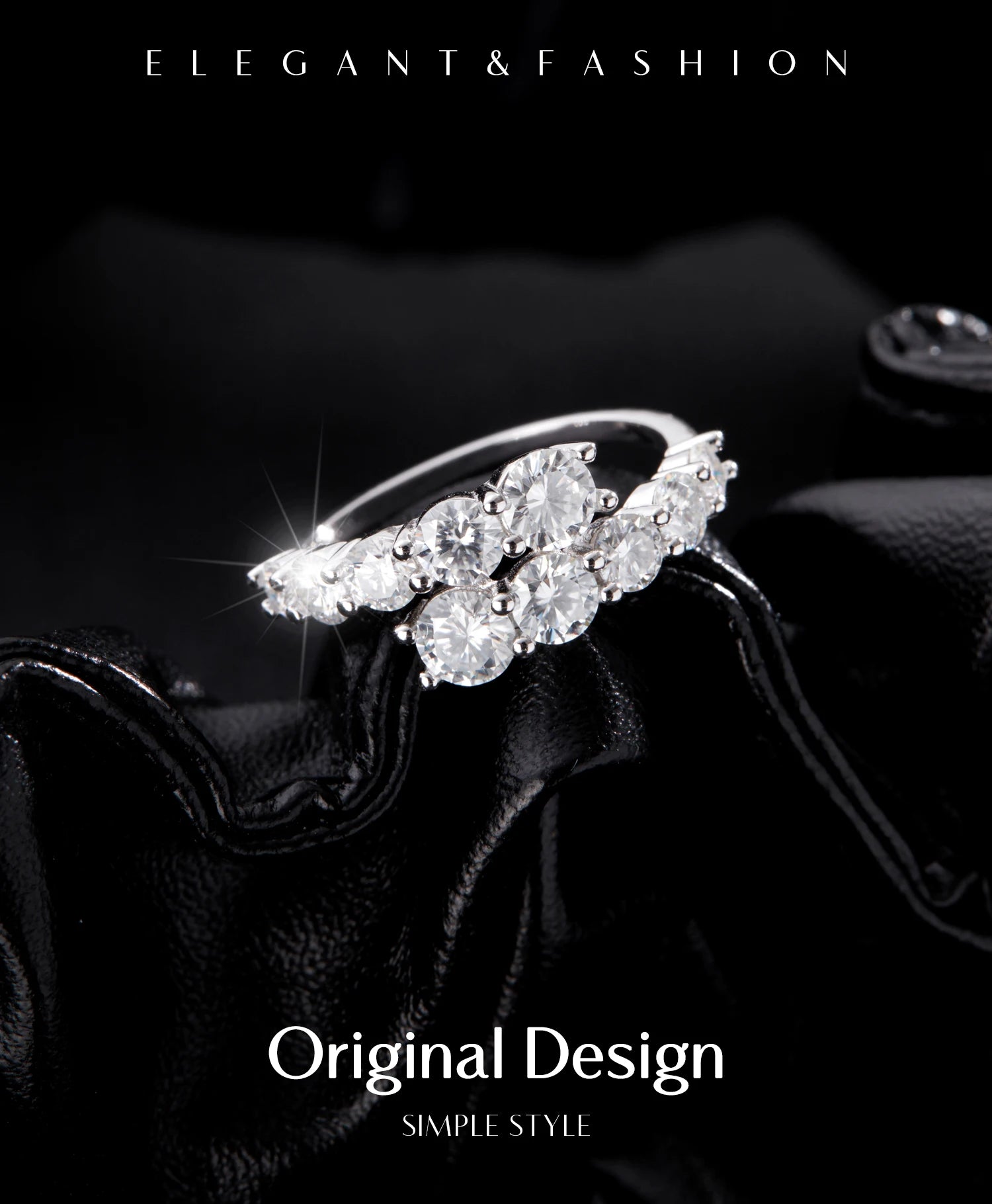Bague Femme Argent Éclat Floral Zircon Élégance